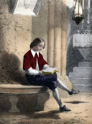 Pierre Gassendi (1592 - 1655): sitting under the lamp suspended from the vault, he began to read - in 
