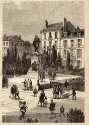 Place Thiers - Downtown of the City of Nancy, Lorraine Region - Engraving in 