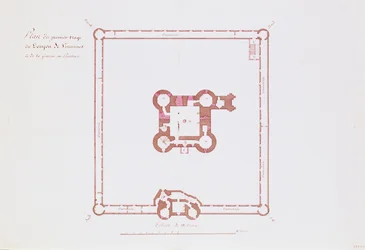 Plan for the first floor of the Donjon at Vincennes, 1810