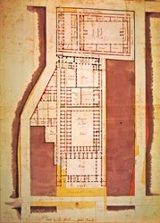 Plan of the Grande and Petite Force prison, rue du Roi de Sicile, Paris