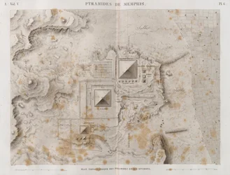 Plan of the Pyramids of Memphis and the surrounding area
