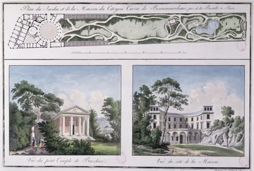 Plan of the Garden and House Built for Pierre Augustin Caron de Beaumarchais by Lemoine, c.1784