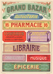 Plate 18: Signage models for Art Nouveau letter painter