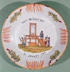 Plate with French Revolutionary motif commemorating the execution of Louis XVI on 21 January, 1793