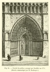 Middle Portal, Arranged by Soufflot in 1771, Drawing Communicated by M. Boulanger