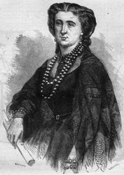 Portrait of Anna de La Grange (Lagrange) (1824-1909), French singer. Engraving in "Le Monde Illustré" n°341 of October 24, 1863