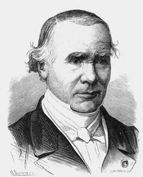 Portrait of Alfred Louis Maris Velpeau (1795 - 1867), French surgeon (a bandage bears his name) - in Album of Science; illustrious scientists; Great discoveries 1896