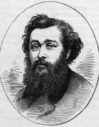 Portrait of Antoine Vollon, French painter. Engraving in Le Monde Illustré n°890 of 2 May 1874