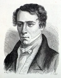 Portrait of Augustin Fresnel (1788-1827), French physicist - in Album of Science; illustrious scientists; Great discoveries 1896