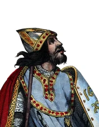 Portrait of Charles Martel (688-741), Frankish military and political leader.
