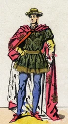 Portrait of Charles VII (1403-1461) King of France.