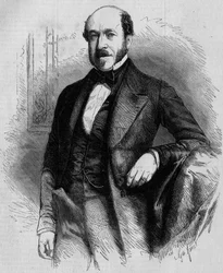 Portrait of Charles de Morny (1811-1866), French Politician, President of the Corps Legislatif under the Second Empire. Engraving in Le Monde Illustré n°33 of 28 November 1857