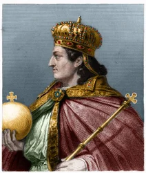 Portrait of Childebert II (c. 570 - 596), King of Austrasia - in 