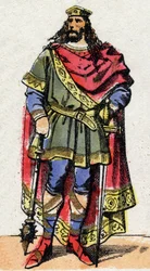 Portrait of Clovis I (c. 466-511), King of the Franks.