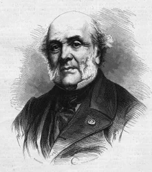 Portrait of Frederic Auguste Demetz (1796-1873), French lawyer, founder of the agricultural colony and penitentiary of Mettray intended to rehabilitate young delinquents. Engraving in Le Monde Illustré n°866 of November 15