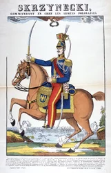 Portrait of General Jean Skrznecki, commander-in-chief of the Polish army, enlisted in the Napoleonic troops. Picture of Epinal