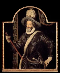 Portrait of Henry IV in white cuirasse and plume, King of France and Navarre