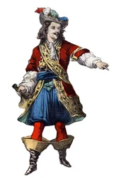 Portrait of Jean Bart (1650-1702), French privateer. Epinal imaging from the end of the 19th century.