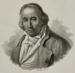 Portrait of Joseph Marie Charles, called Jacquard, French weaver and inventor of Jacquard loom, engraving by Guadagnini