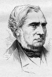 Portrait of Louis de Carne (1804-1876), French politician and academician. Engraving in Le Monde Illustré n°883 of 14 March 1874.