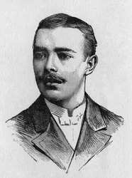 Portrait of Mangot, French aeronaut - in Album of Science; illustrious scientists; Great discoveries 1896