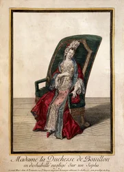 Portrait of Marie Anne Mancini (18th Century Engraving)