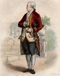 Portrait of Pierre Augustin Caron de Beaumarchais, French watchmaker, inventor, musician, diplomat and writer