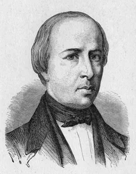 Portrait of Pétin who imagined an airship - in Album of Science; illustrious scholars; Great discoveries 1896