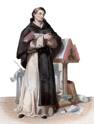 Portrait of Saint Bernard de Clairvaux, French abbot and builder of the reforming Cistercian order