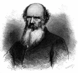 Portrait of Samuel Charters Macpherson (1806-1860), British soldier and politician. Engraving from 1868.