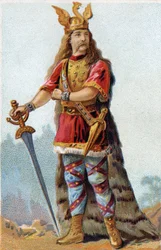 Portrait of Vercingetorix (72-46 BC), King of the Gauls