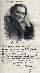 Portrait of Victorian Sardou (1831-1908), Playwright, in 