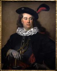 Portrait of an Actor or a Man in Masquerade Costume, circa 1785