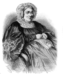Portrait of the Marquise de La Rochejaquelein (Marie Louise Victoire de Donnissan), French writer. Engraving from 1858