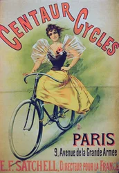 Poster advertising Centaur Cycles, Paris
