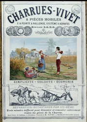 Poster advertising Vivet Ploughs, c.1891