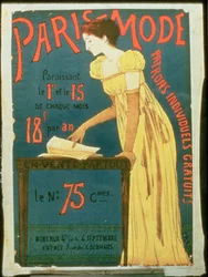Poster advertising subscriptions to Paris Mode Magazine