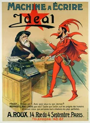 Poster advertising the Ideal typewriter