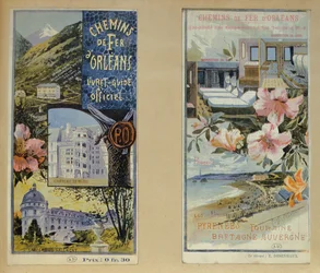 Posters advertising the Chemin de Fer d
