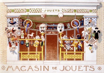 Presentation of items in a toy store