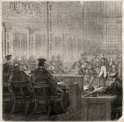 Trial by the Royal Court of Poitiers of General Jean Baptiste Breton (Jean-Baptiste) called Berton (1769-1822) in 1822