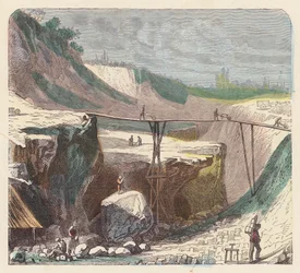 Quarrying for stone