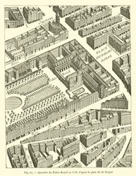 Palais-Royal District in 1739, After the Turgot Plan
