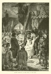 Queen Philippa at the Feet of the King