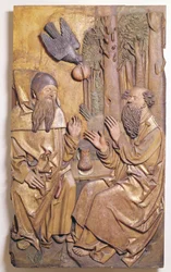 Relief Depicting St. Anthony Visiting St. Paul in the Desert, from the Chapale of the Old Hospital at Colmar