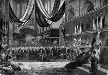 Religious service in honor of generals Clement Thomas and Claude Lecomte at the church of Saint Louis de Versailles
