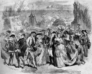 Representation of a comic opera, Paris