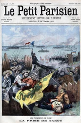 Boxer Rebellion (1898-1900): The allies capture Takou in China - in "Le Petit Parisien"