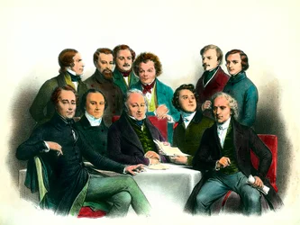 Revolution of 1848: members of the provisional government of 1848: among them Pierre Marie de Saint-Georges, Adolphe Cremieux, Francois Arago, Armand Marrast, Louis Antoine Garnier-Pages, Alphonse de Lamartine