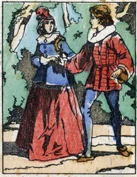 Riquet presents himself to the princess again. Illustration for 